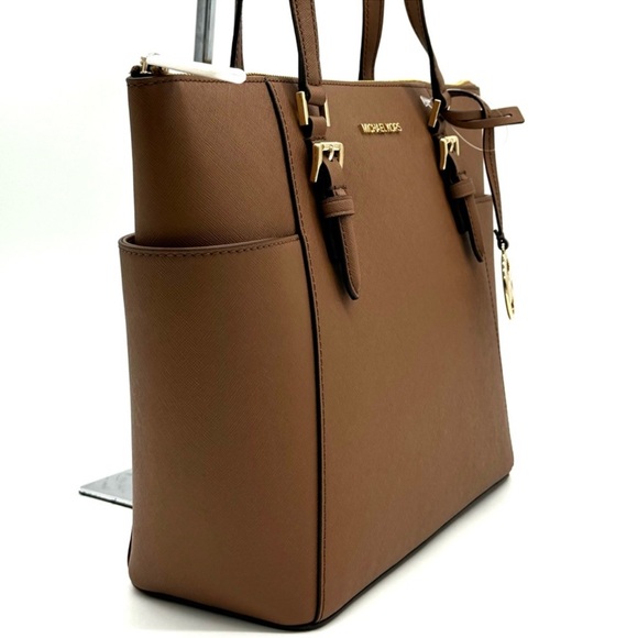 Michael Kors Large Charlotte TZ Tote Bag Luggage - Picture 4 of 11